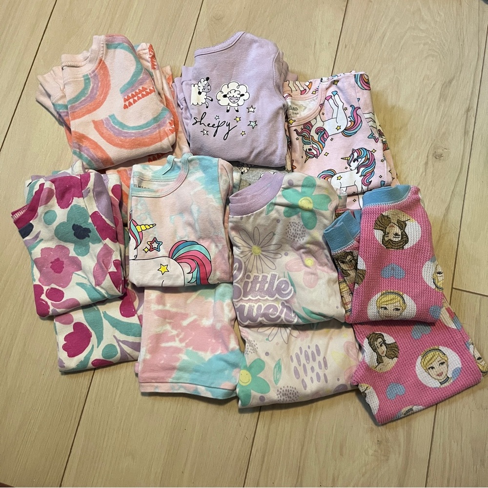BUNDLE of Colorful Kids Pajama Set (2T)